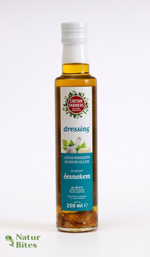 CRETAN FARMERS Dressing s extra panenským olivovým olejem Česnek 250 ml
