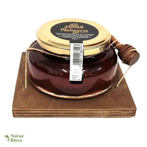 Luxusní řecký BIO květový med s pláství 450 g, Meligyris