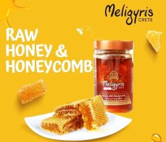 Řecký med horský "Surový s pláství", květový 450 g, Meligyris