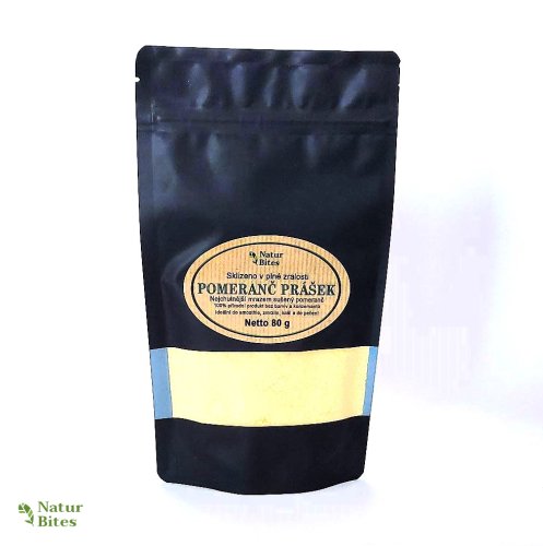 Pomeranč lyofilizovaný-prášek 80 g, NaturBites