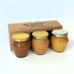 Dárková sada medů "Zimní večery", 3x 250 g