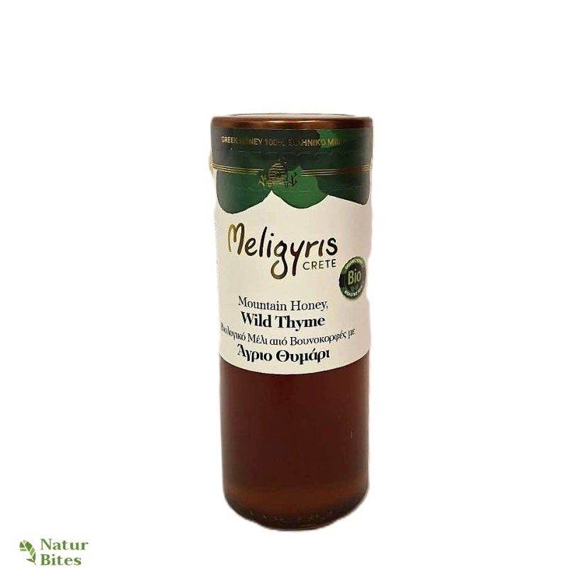 Řecký horský med BIO "Divoký tymián", květový 800 g, MELIGYRIS