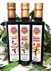 Výhodná sada prémiových balzamikových octů 3 x 250 ml, Cretan Farmers