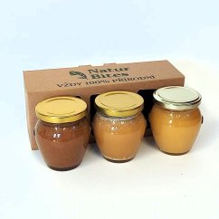 Dárková sada medů "Zimní večery", 3x 250 g