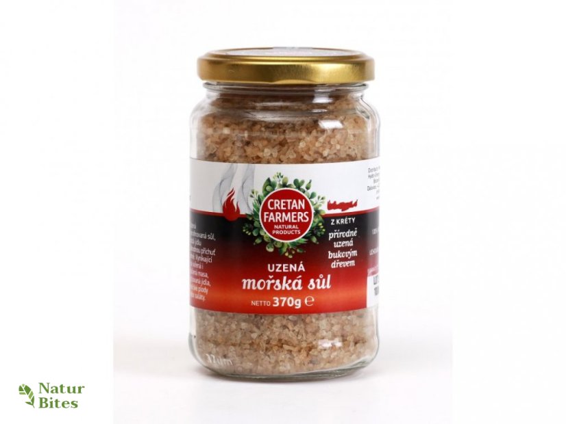 CRETAN FARMERS Mořská sůl Uzená bukovým dřevem 370 g