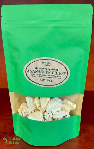 Ananas lyofilizovaný (sušený mrazem) 50g, NaturBites