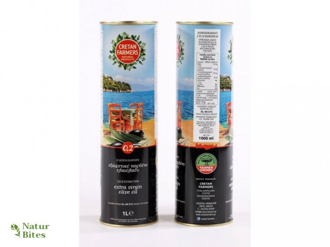 CRETAN FARMERS Extra panenský olivový olej Jednodruhový - Litry: 500 ml
