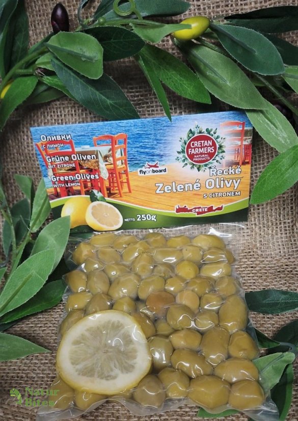 CRETAN FARMERS Olivy řecké zelené Citron 250 g