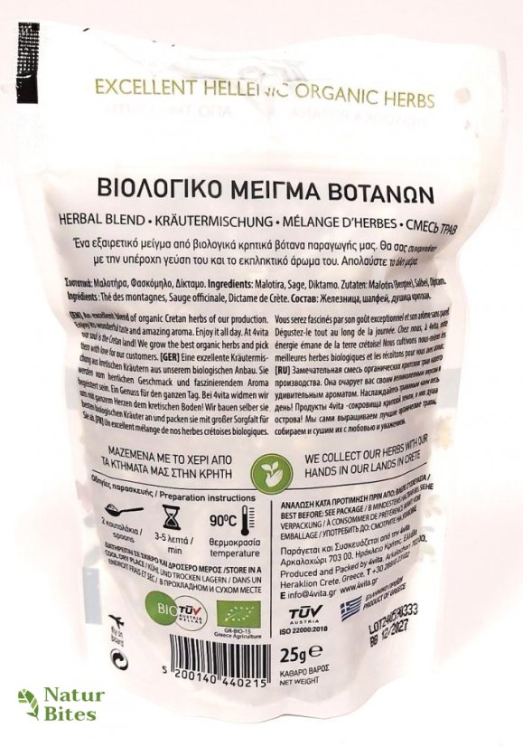Bylinková směs BIO "KRÉTSKÁ VITALITA" 25 g, 4vita
