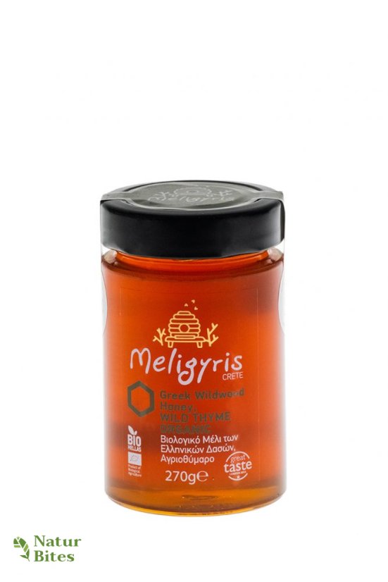 Řecký horský med BIO "Divoký tymián", květový 270 g, MELIGYRIS