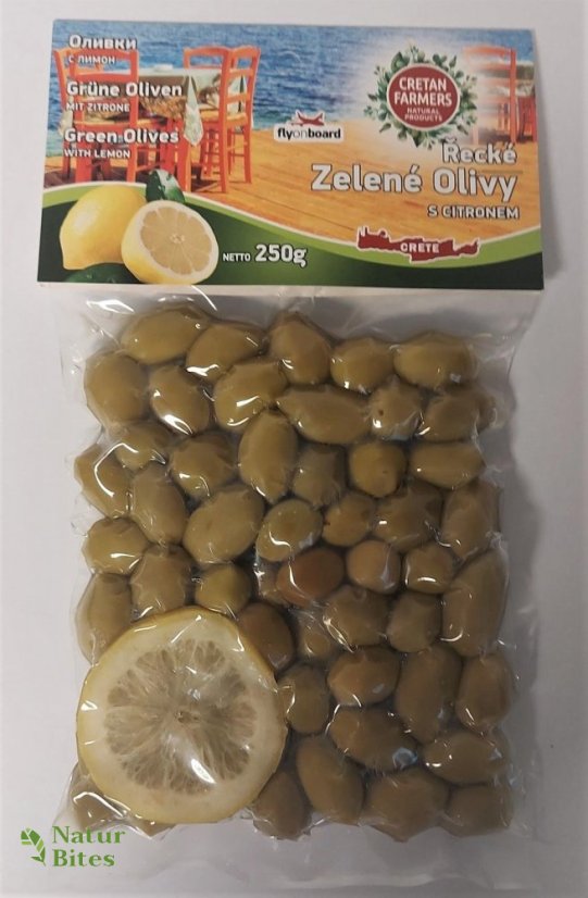 CRETAN FARMERS Olivy řecké zelené Citron 250 g