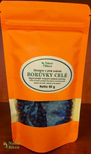 Lesní borůvky lyofilizované (sušené mrazem) 50 g, NaturBites