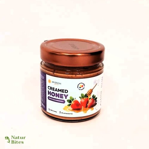 Med krémový s jahodami, 280 g