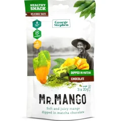Mr.Mango, měkké sušené mango v matcha čokoládě, 3 x 20 g