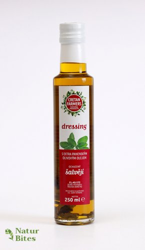 CRETAN FARMERS Dressing s extra panenským olivovým olejem Šalvěj 250 ml