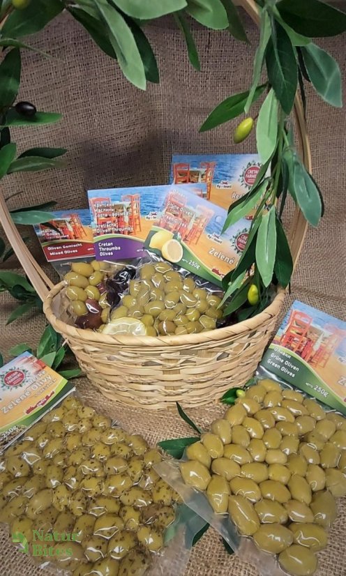 CRETAN FARMERS Olivy řecké zelené Citron 250 g