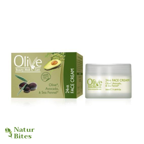 OLIVE 24h krém na obličej Avokádo a Motar přímořský 50 ml
