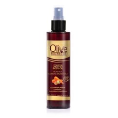 OLIVE Tělový olej na opalování Mrkev a Ořechový olej 200 ml