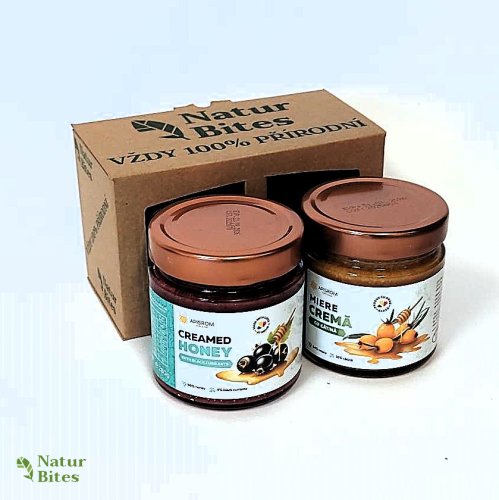 Dárková sada "Rakytník a Černý rybíz v krémovém medu" 2x 280 g
