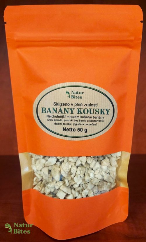 Banány lyofilizované-kousky (sušené mrazem) 50 g, NaturBites