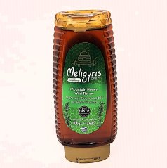 Řecký horský med "Divoký tymián", květový, plastová dóza 500 g, MELIGYRIS