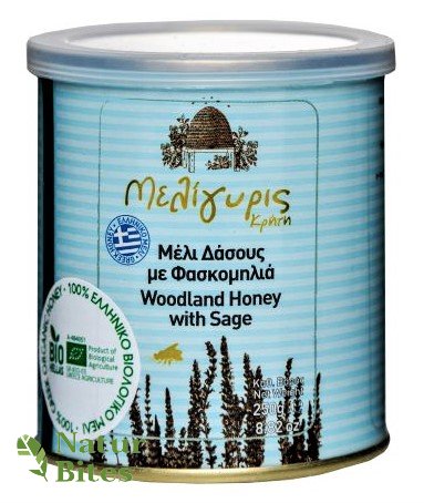 Řecký med lesni BIO "Šalvěj", květový 250 g, MELIGYRIS