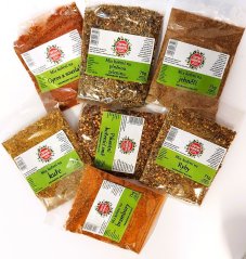 Výhodná sada kořenících směsí bez soli "Dietní masa-ECO" 7x75 g, Cretan Farmers