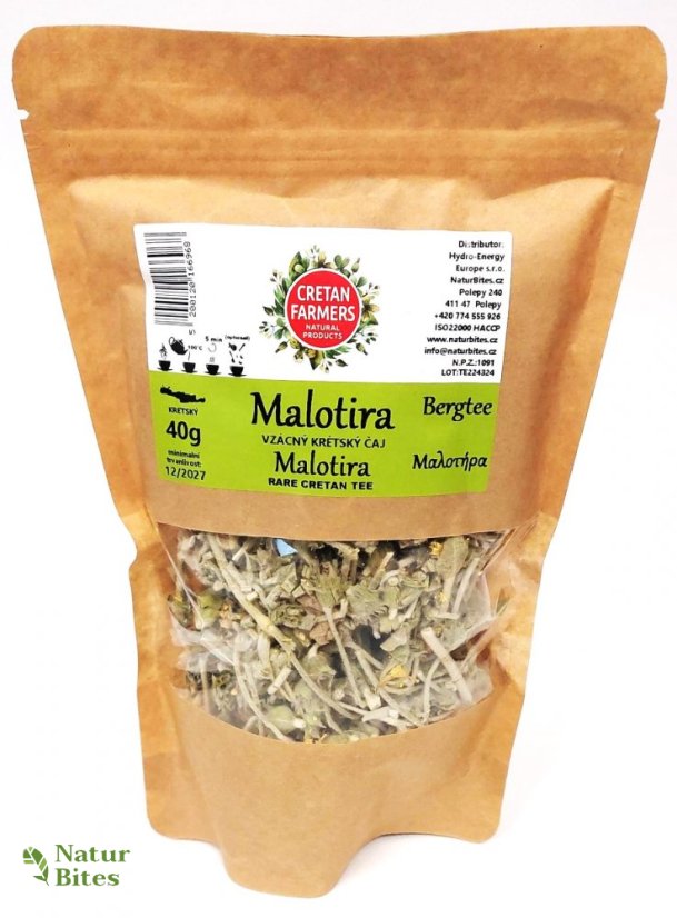 CRETAN FARMERS Vzácný krétský čaj Malotira/Hojník horský doypack 40 g CRETAN FARMERS Vzácný krétský čaj Malotira/Hojník horský doypack 40 g
