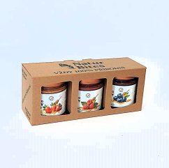 Dárková sada ochucených medů "Les a Zahrada", 3x 280 g