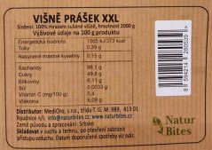Višně lyofilizované-prášek 1000 g, NaturBites