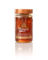 Řecký med horský "Surový s pláství", květový 450 g, Meligyris