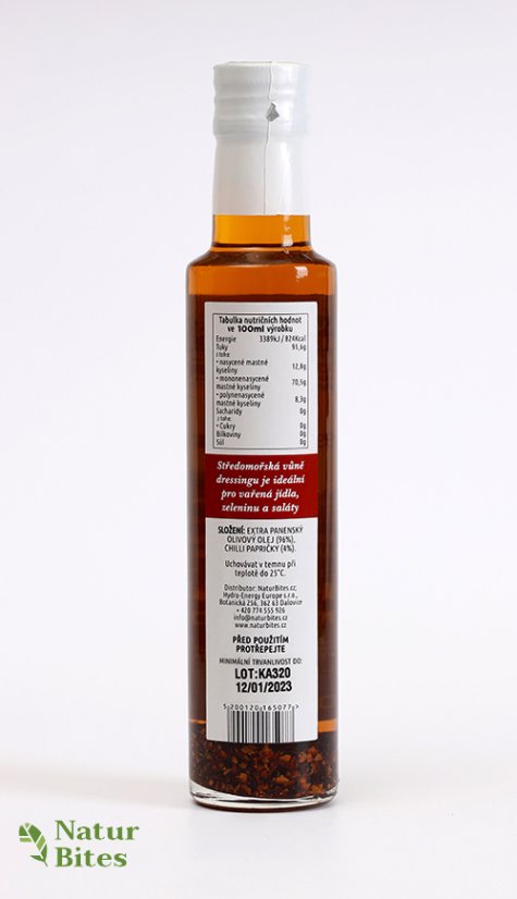 CRETAN FARMERS Dressing s extra panenským olivovým olejem Chilli papričky 250 ml