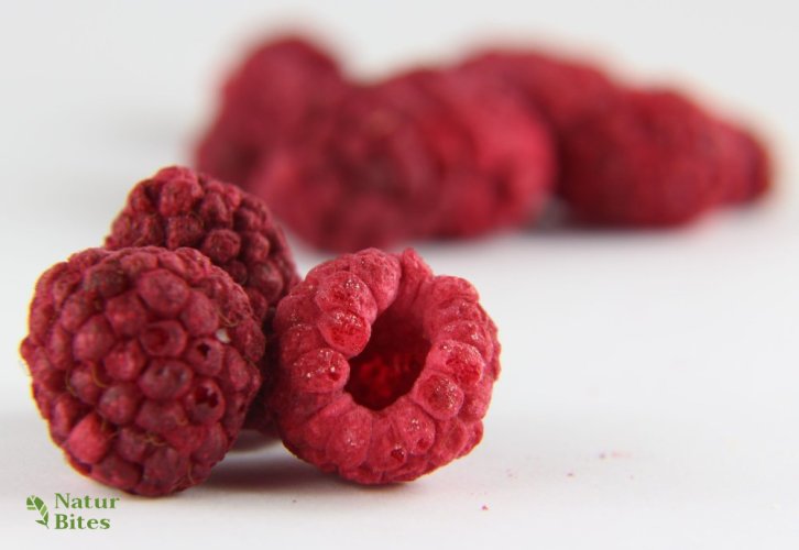 Maliny lyofilizované celé (sušené mrazem) 100 g, NaturBites