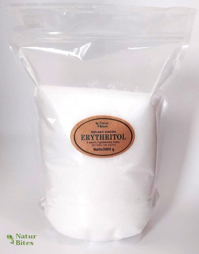 Erythritol 3000 g, přírodní sladidlo 0 kalorií
