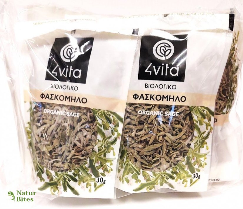 Šalvěj bílá/Šalvěj krétská BIO 30 g, 4Vita