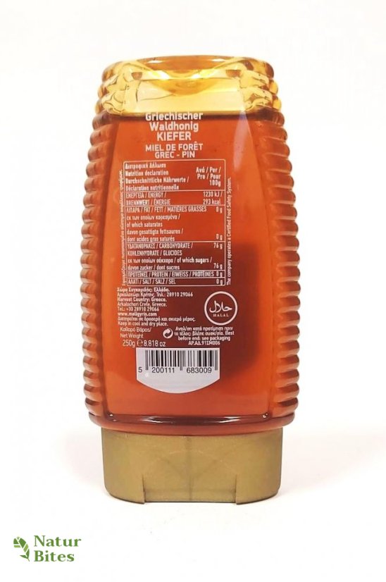 Řecký med, lesní "Pinie",  plastová dóza 250 g