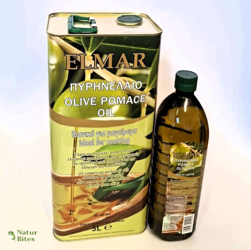Řecký olivový olej POMACE 1 litr, Elmar/Kréta, plast