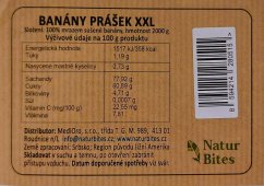Banány lyofilizované-prášek (sušené mrazem) 2000 g, NaturBites