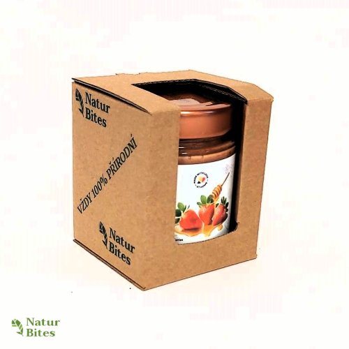 Dárková krabička na 1 med v balení 250 g, kraft s okénky
