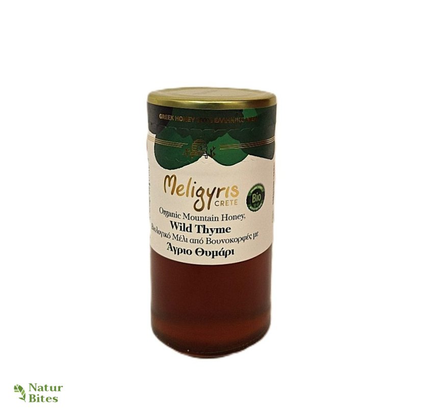 Řecký horský med BIO "Divoký tymián", květový 450 g, MELIGYRIS