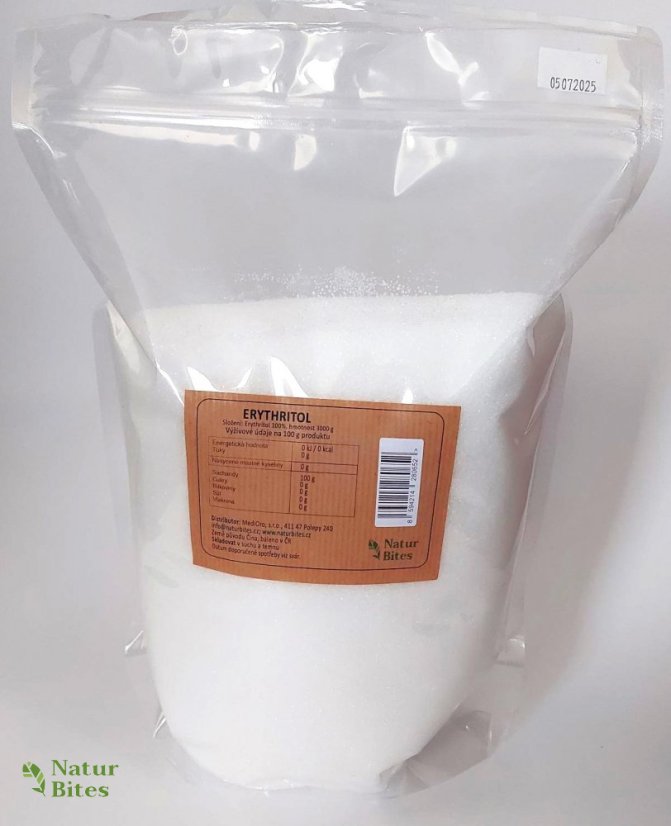 Erythritol 3000 g, přírodní sladidlo 0 kalorií, NaturBites