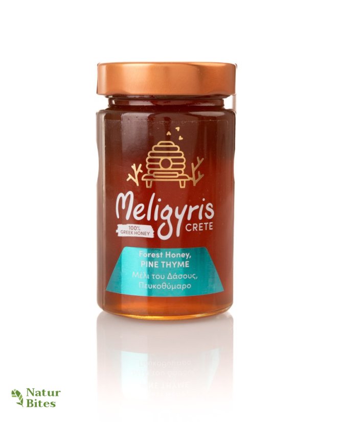 Řecký med lesní "Tymián+Pinie", smíšený 450 g, MELIGYRIS