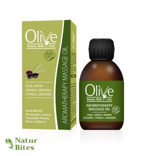 OLIVE Aromaterapeutický masážní olej Šalvěj Citron Oregano Cypřiš a Levandule 90 ml