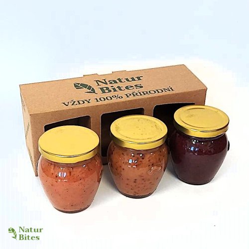 Dárková sada Ovoce v krémovém medu, 3x 250 g