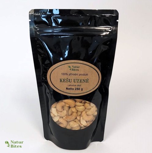 Kešu uzené 250 g, NaturBites