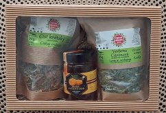 Dárková sada bylinných čajů a medů z Kréty M4