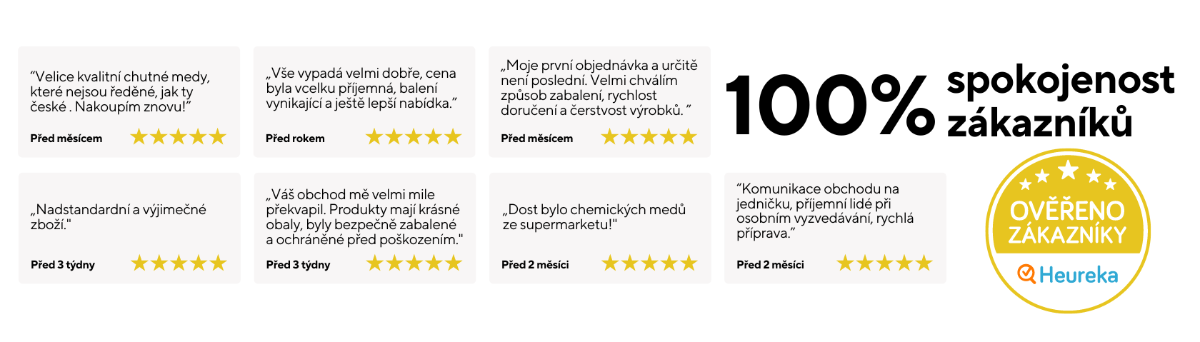 100 % hodnocení na Heurece