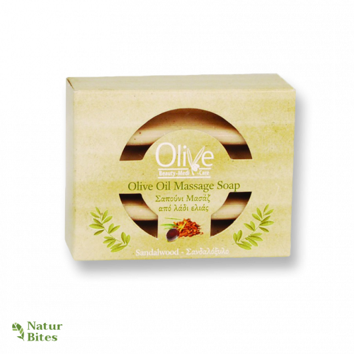 Olivové Masážní mýdlo Santalové dřevo 100 g