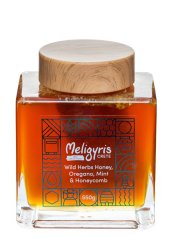 Řecký horský med "Oregáno+Máta s pláství"-exclusive 550 g, Meligyris