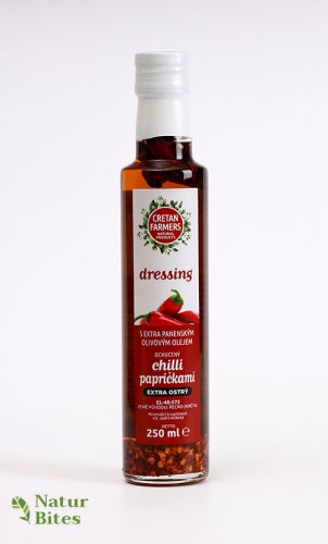CRETAN FARMERS Dressing s extra panenským olivovým olejem Extra ostré Chilli papričky 250 ml